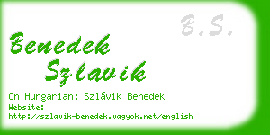 benedek szlavik business card